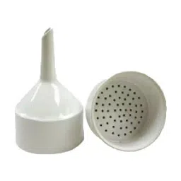 WKM 76.2 mm (3 Inch) Top Diameter White Buchner Funnel with Long Stem for Laboratories KT102B image 2