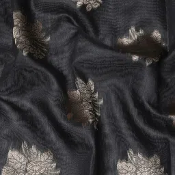 Saree Mall Black Woven Saree With Unstitched Blouse image 4