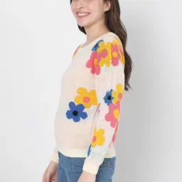 vero moda VM BLOSSOM LS KNIT SWEATER IN image 3