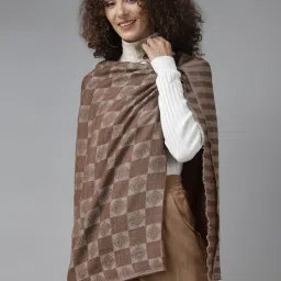 Cayman Brown Woven Pattern Stole image 1
