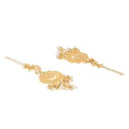Panash Golden Copper Beaded Dangler Earrings image 2