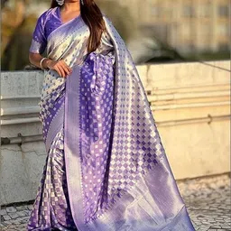 Moda Rapido Woven Design Zari Art Silk Banarasi Saree image 3
