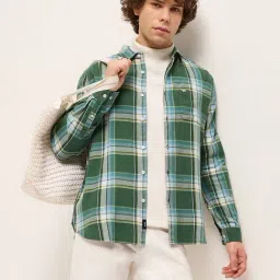 The Bear House Multi Cotton Slim Fit Checked Shirt-image-53