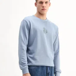 Rare Rabbit Blue Regular Fit Printed Sweatshirt image 2