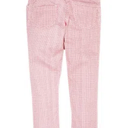 U.S. Polo Assn. Kids Red Cotton Printed Trousers image 2