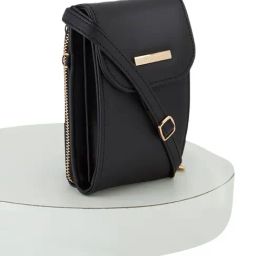 Forever Glam by Pantaloons Black Medium Mobile Pouch-picture-2