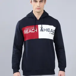 Cantabil Blue Fleece Regular Fit Print Sweatshirt-picture-32