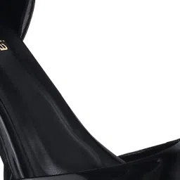 Shoetopia Women's Black Ankle Strap Sandals image 4