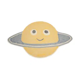 MiArcus Constellation Printed Yellow 550 GSM Cotton Planet Design Bath Mat image 3