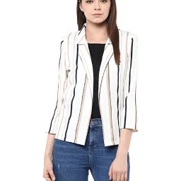 Miss Chase White Striped Jacket image 1