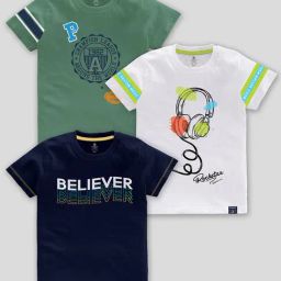 Codez Kids Multicolor Printed T-Shirt (Pack Of 3)-picture-21