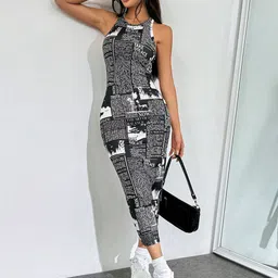 TOOCHKI Women Alphanumeric Printed Bodycon Midi Dress-image-51