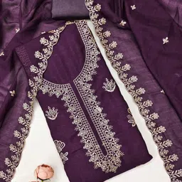 Panzora Embroidered Unstitched Dress Material-picture-11