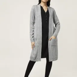 Rangmanch by Pantaloons Grey Self Pattern Cape-picture-15