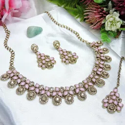 VATSALYA creation Gold-Plated Artificial Stones Jewellery Set-picture-29