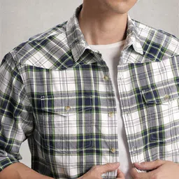 WROGN Pure Cotton Comfort Slim Fit Checked Casual Shirt image 2