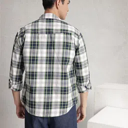 WROGN Pure Cotton Comfort Slim Fit Checked Casual Shirt image 3