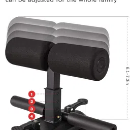 MAHOSTAV Portable Sit-Up Bar Upgraded Double Suction Cups Sit Up Assistant Fixed Foot Abdominal Muscle Trainer Sit Up Bar Leg Muscle Training Device Household Fitness Equipment for Body Building image 3