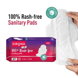 Sirona Cottony Soft Rash Free Sanitary Pads For Women, 30 Pcs (Xl) Ultra Thin & Breathable Top Layer image 3