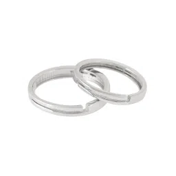 Voylla Valentine's Day Collection 925 Silver Zirconia Adorned Couple Rings image 5