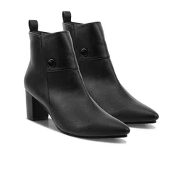 SHUZ TOUCH Women Pointed Toe Zippered Boots-image-97