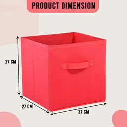 Kuber Industries Pink & Red 3 Pieces Non-Woven Cloth Organisers image 5