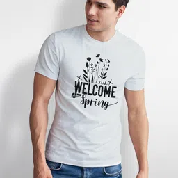 Seekbuylove Men Bio Finish Typography Printed Pure Cotton T-shirt-picture-32