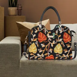 ROLEXO Floral Satchel with Applique-picture-44