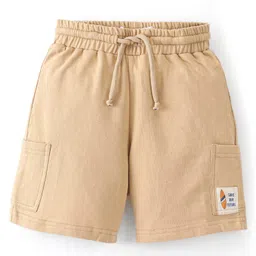 arias by lara dutta Arias Cotton Knit Stretch Looper Shorts - Beige image 4