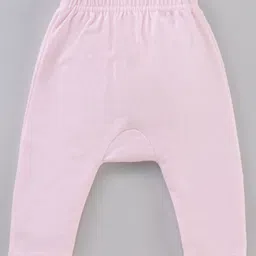 Babyhug Anle Length Atimicrobial Cotton Diaper Leggings Kitty Print Pack Of 2 - Pink Red image 5