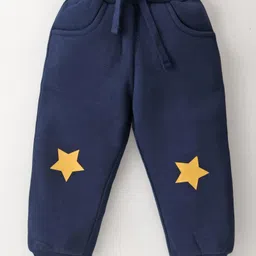 Kookie Kids Fleece Knit Full Sleeves Winter Wear Suit With Teddy Print & Applique - Tan & Navy image 5