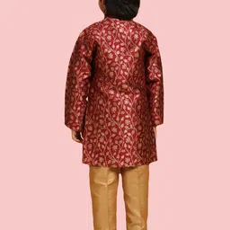 Aj DEZInES Boys Jacquard Sherwani Set image 2