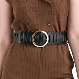 Kazo Black Synthetic Waist Belt for Women-picture-11