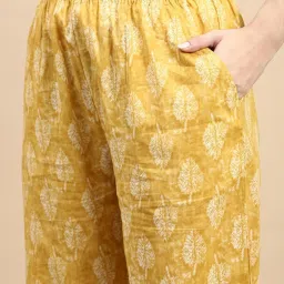 Kryptic Yellow & Light Blue Cotton Relaxed Fit Printed Lounge Pants - Pack of 2 image 3