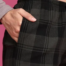 Kryptic Green & Grey Cotton Relaxed Fit Printed Lounge Pants - Pack of 2 image 3