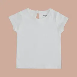 Pantaloons Baby Pink & White Cotton Floral Print Dress image 3