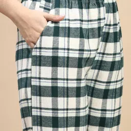 Kryptic Mustard & Green Cotton Relaxed Fit Printed Lounge Pants - Pack of 2 image 3