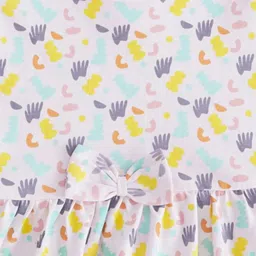 Pantaloons Baby Peach Cotton Printed Dress image 3