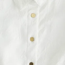 Pantaloons Junior Off-White Cotton Regular Fit Top image 3