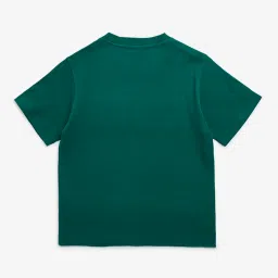 Y&F Kids by Westside Dark Green Text Embossed Cotton T-Shirt image 2