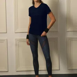 Soie Navy Solid Sport Suit image 3