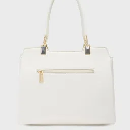 Caprese Off White Textured Large Handbag image 2