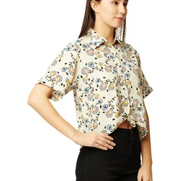 Miss Chase Beige Printed Shirt image 3