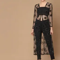 KASSUALLY Black Relaxed Fit Long Shrug-picture-20