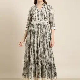 showoffff SHOWOFF Beige Printed Maxi Dress image 2