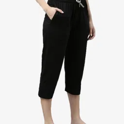 Kryptic Black Cotton Capris - Pack of 2 image 3