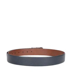 Tommy Hilfiger Farum Navy & Tan Leather Textured Reversible Belt image 3