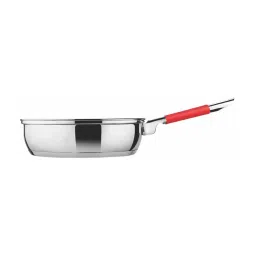 Goodhomes Silver Steel Fry Pan with Glass Lid - Set of 2 image 2
