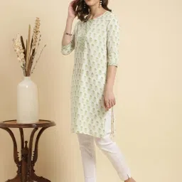 Rangita White Printed Straight Kurti image 3