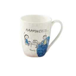 Clay Craft Oxford Delight Multicolor Ceramic Coffee & Milk Mugs (300ml) - Set of 4 image 2